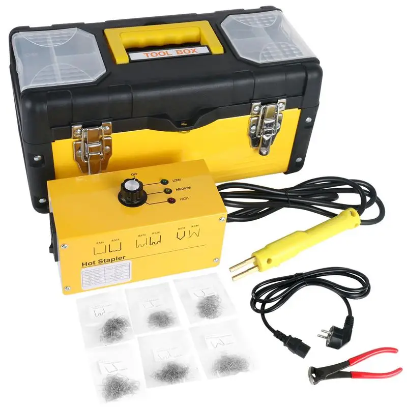 

MR CARTOOL 220V AC Hot Stapler Kit Plastic Welder Welding Machine with 600PCS Staples for Auto Bumper Body Repair