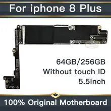 Без сенсорного ID для iphone 8 Plus материнская плата с чистым iCloud, 100% Оригинал разблокирован для iphone 8 Plus 8 p логическая плата + чипы