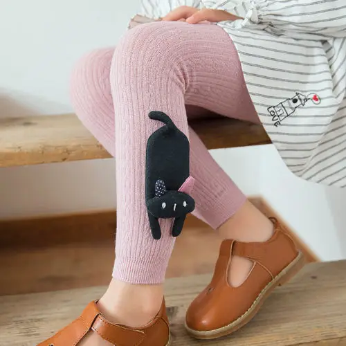 Autumn Winter Cotton Baby Girl Leggings Cute Animals Toddler Knitting Warm Thick Non-slip Long Sock Girls 1-8T