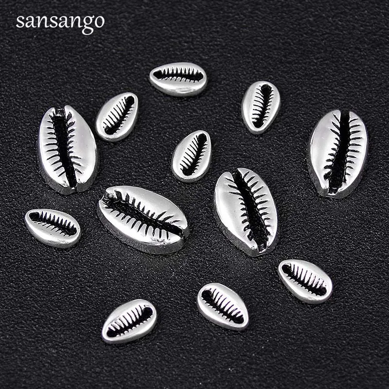 

10pcs Silver Plated Alloy Small Big Size Shell Pendant Charms Fit Charms Bracelet DIY Jewelry Making Accessories
