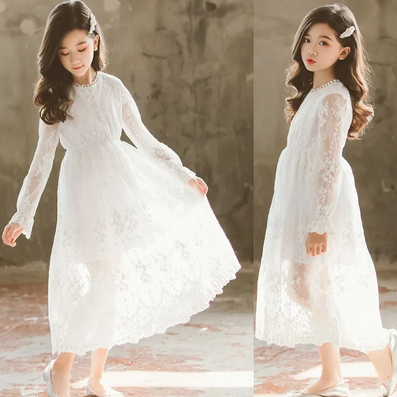 childrens white maxi dress