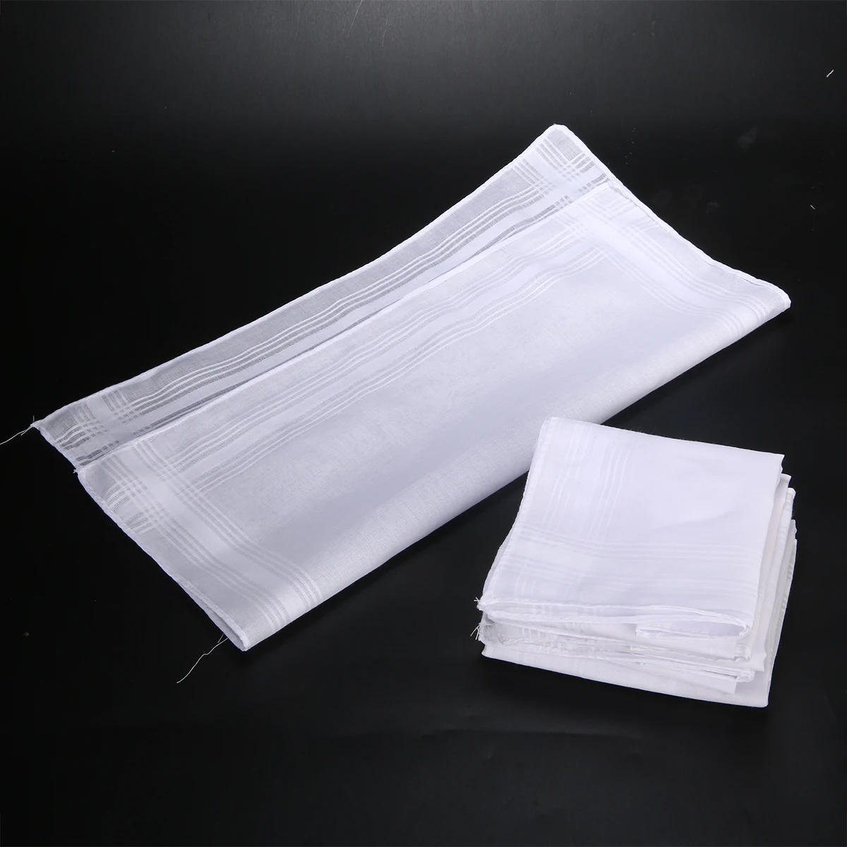 5 шт. новые белые карманные хлопковые носовые платки многоразовые носовые платки специальная квадратная форма дизайн с полосой для мужчин 40*40 см