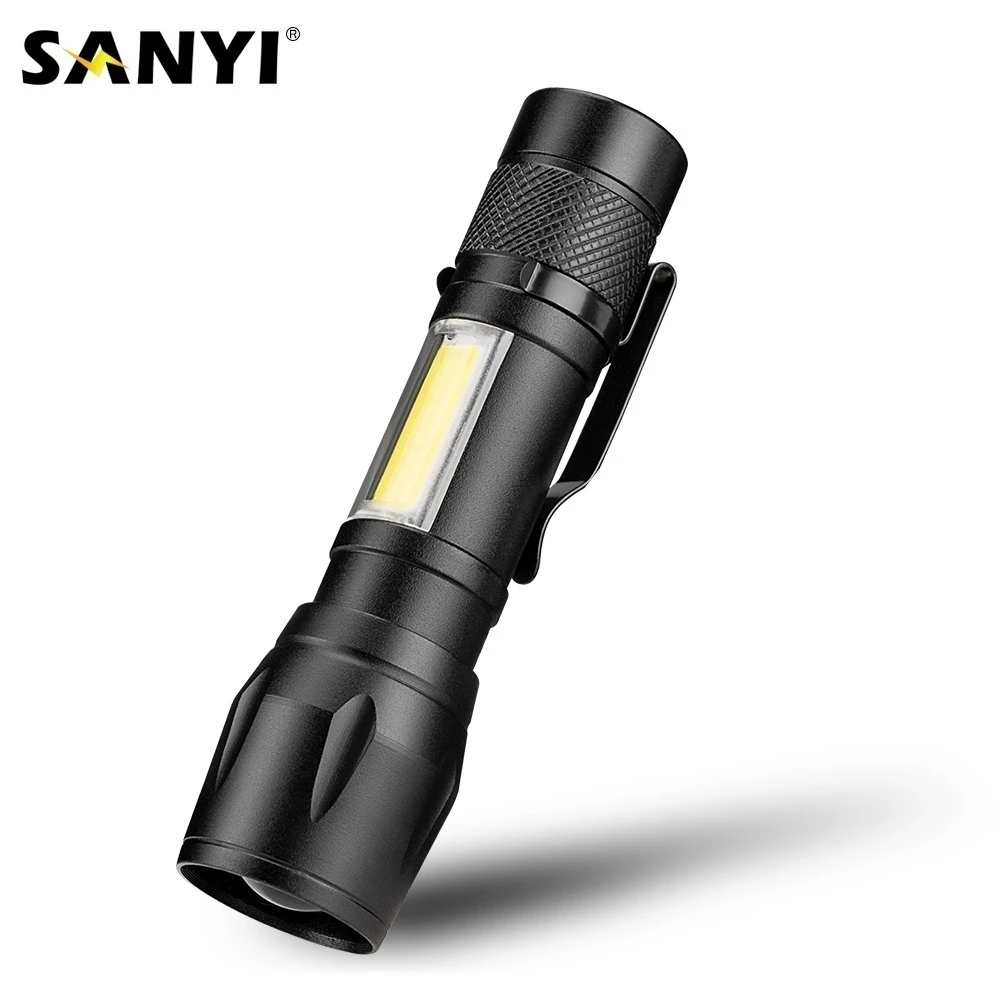 xpe cob led el feneri zumlanabilir torch super parlak su gecirmez el taktik el feneri cep klip calisma isigi acil