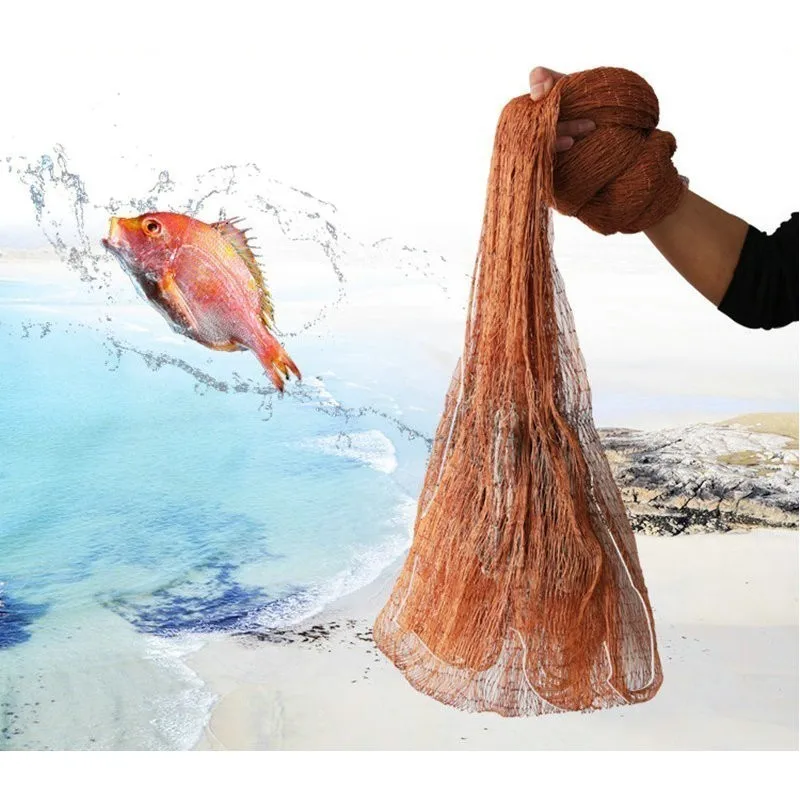 

High Strength PE Line Traditional Hand Cast Fishing Net with Sinkers 3M/5M/6M Dia. Network Fisherman Throw Net Fishing Tools