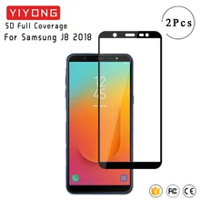 YIYONG 5D полное покрытие стекло для samsung J8 закаленное стекло J6 J4 Защита экрана для samsung Galaxy J8 J6 J4 стекло