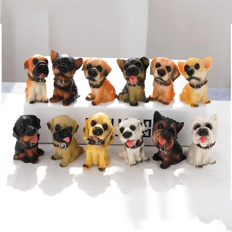 

Mini Micro Landscape Dog Garden Resin Figurine Craft Plant Pot Fairy Garden Landscape Decoration Ornament (Random Patterns)