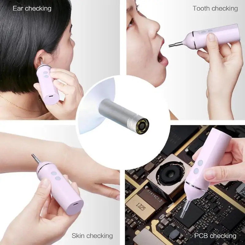 Visual WiFi Ear Endoscope Diagnostic Tool Ear Cleaner for Android for Apple Computer Camera Ear Pick 2.0MP with 6 LED Dropship