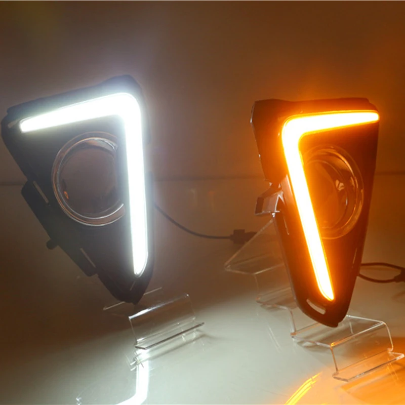 

1 Pair LED DRL Daytime Running Lamp Turn Signal For TOYOTA RAV4 2016-2017 Car LED DRL Daytime Running Light Turn Signal Lamp
