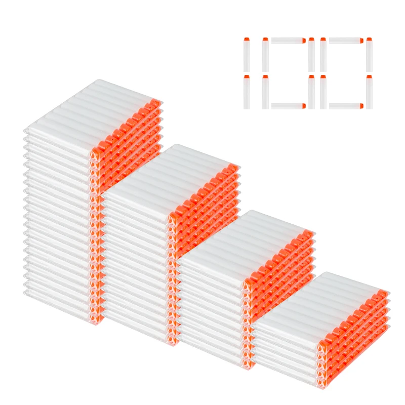 200PCS Darts For Nerf  white Luminous Soft Hollow Hole Head 7.2cm Refill Darts Toy Gun Bullets for Nerf Series Blasters Xmas 6