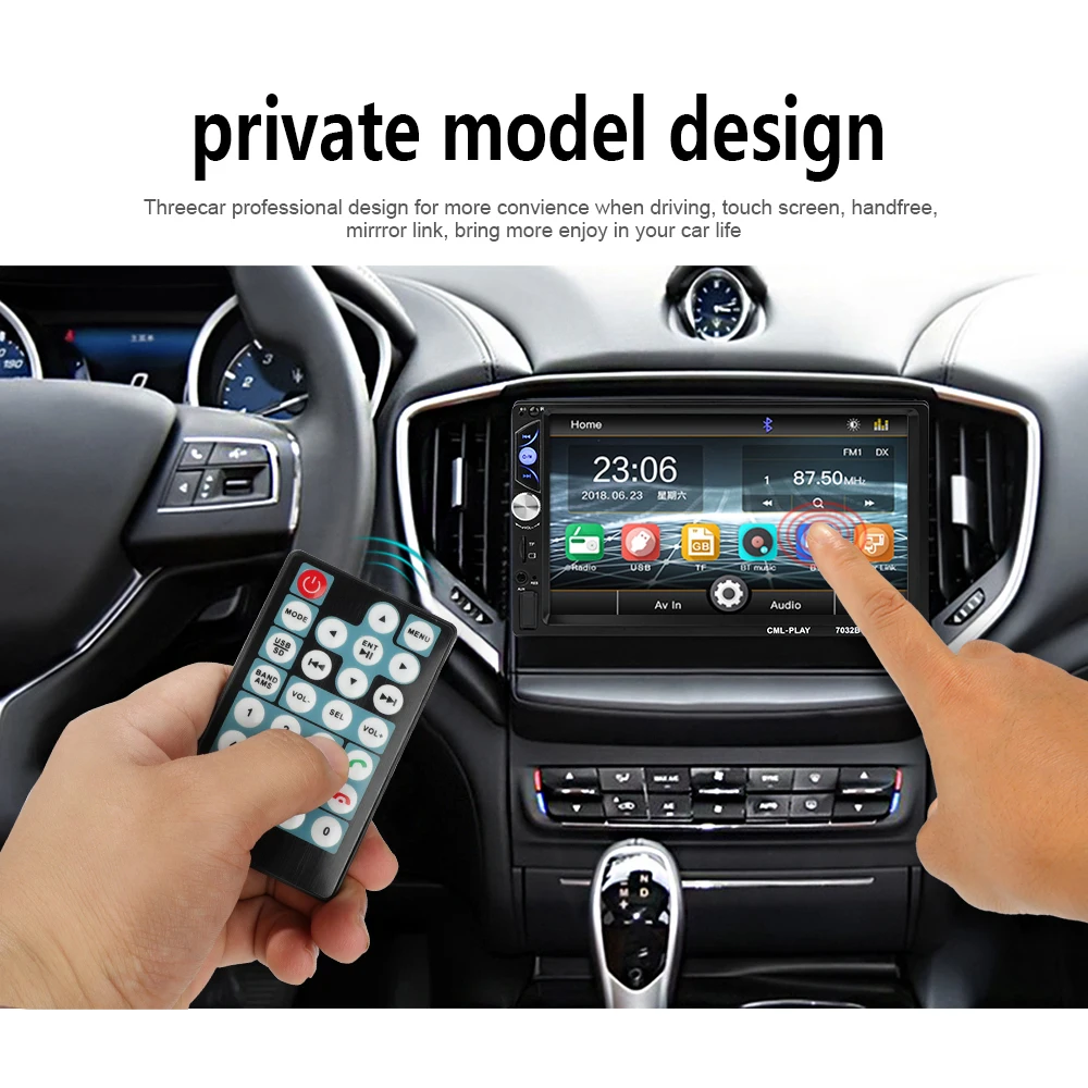 Автомагнитола 7032B мультимедийный плеер с 7 &quotэкраном Bluetooth Mirrorlink MP5/FM/SD/USB камерой
