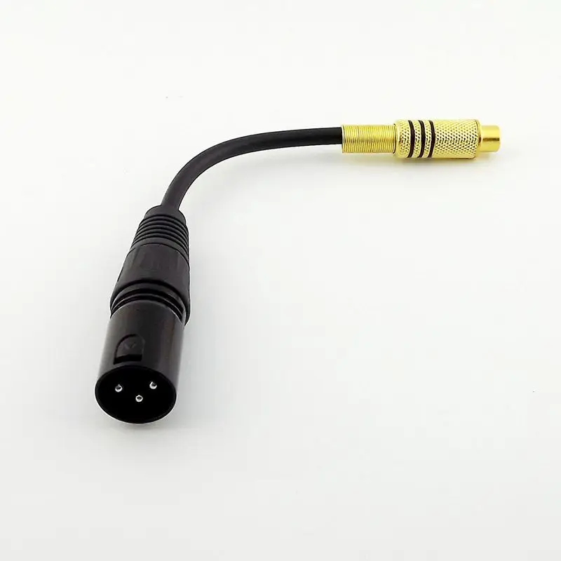 3Pin XLR Female to single phono RCA коаксиальный экранированный кабель позолоченный 15 см|Кабели