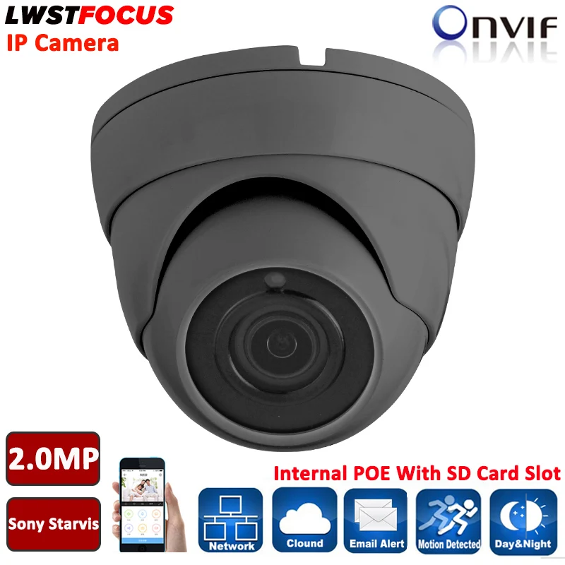 Sony Starvis IMX307 + Hi3516C 2MP IP Камера Открытый POE ONVIF 1080 P H.264/265 Securiy купол Поддержка телефона