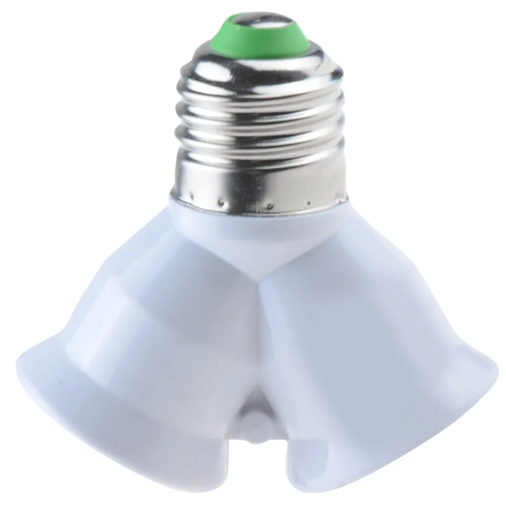 

E27 to 2*E27 Lamp Holder Converter Y Shape LED Halogen CFL Bulb Base Light Lamp Splitter Split Adapter Converter Socket Extend