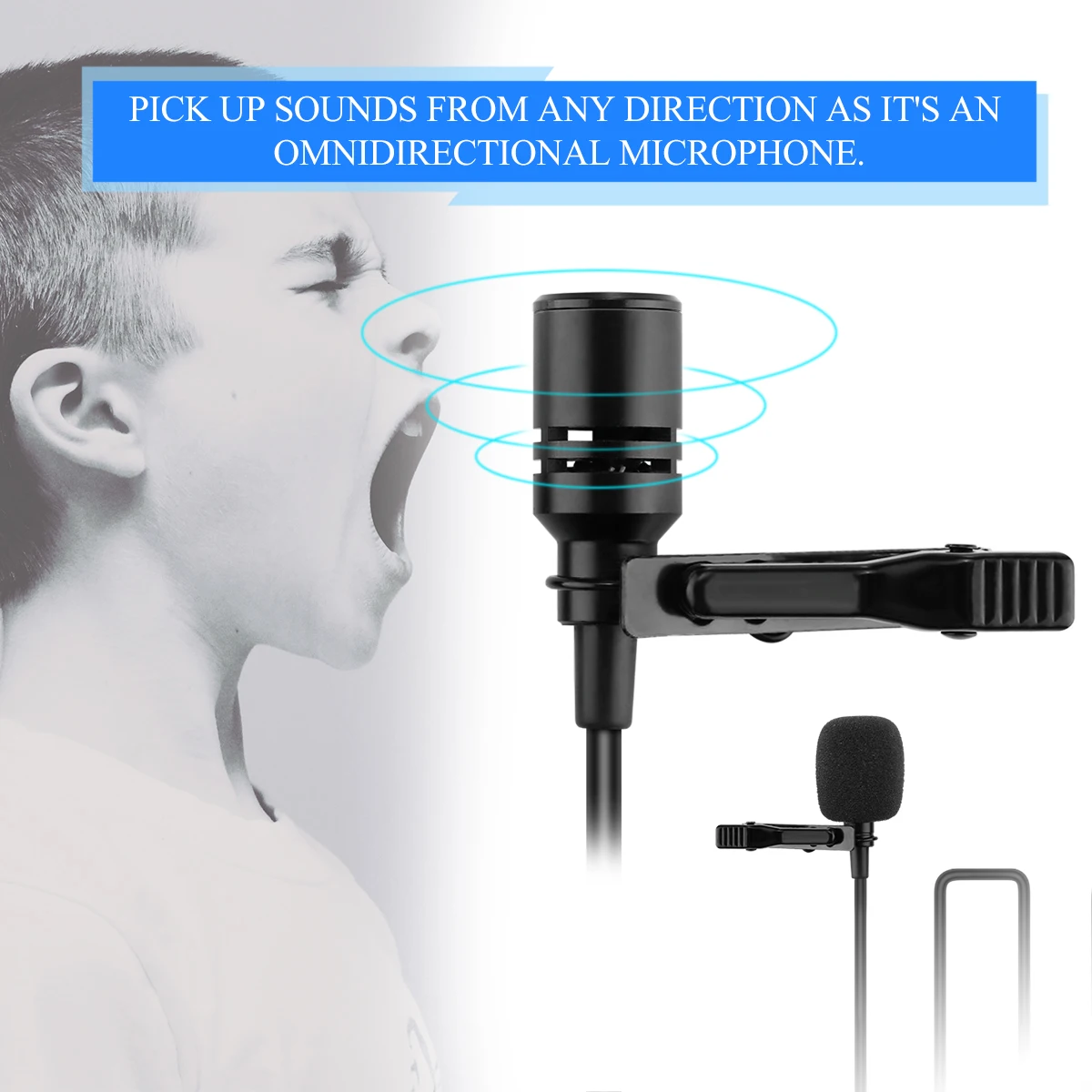 Powstro портативный мини микрофон дизайн Мини 3,5 мм микрофон с отворотом клип разъем и разъем для видео конференции/звукозаписи