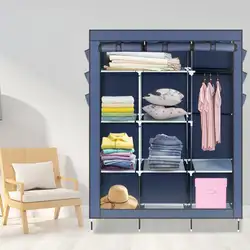 Собранный шкаф нетканый материал шкаф для хранения одежды для одежды органайзер для хранения шкаф бытовой
