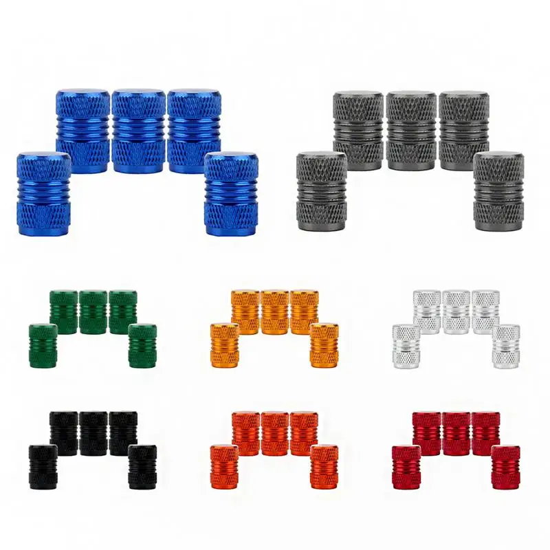 

5PCS Aluminum Alloy Valve Stem Caps Tyre Detachable Dust-proof Rainwater Caps For Car Bicycles Motorcycles Trucks 8 Colors