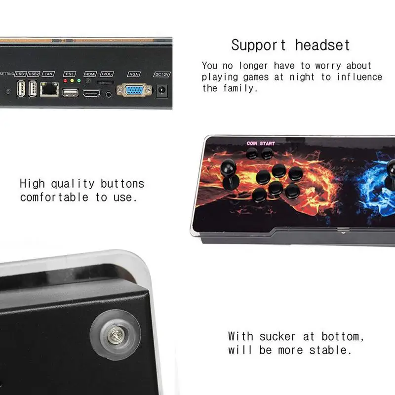 1388 In 1 Box 6S Heros Of Storm Arcade Game Console Double Stick 720P Coin-operated Amusement Machine