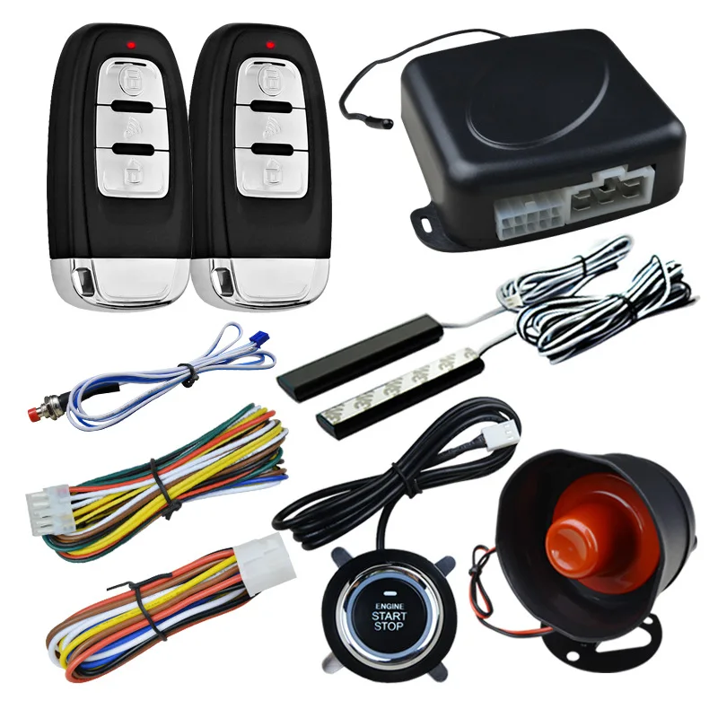 

CARCHET Universal Car Keyless Entry System One-Button Start Vibration Anti-Theft Alarm System Automobile Remote Control Start