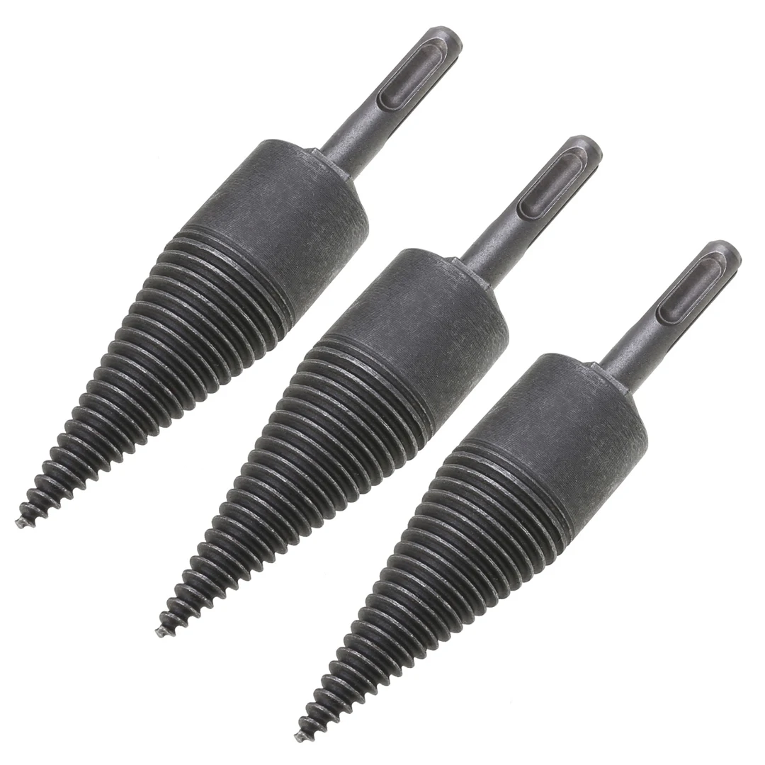 

1Pc High Strength Wood Splitter Log Splitter Cone Kindling Firewood Splitter For Hand Drill Stick Copper