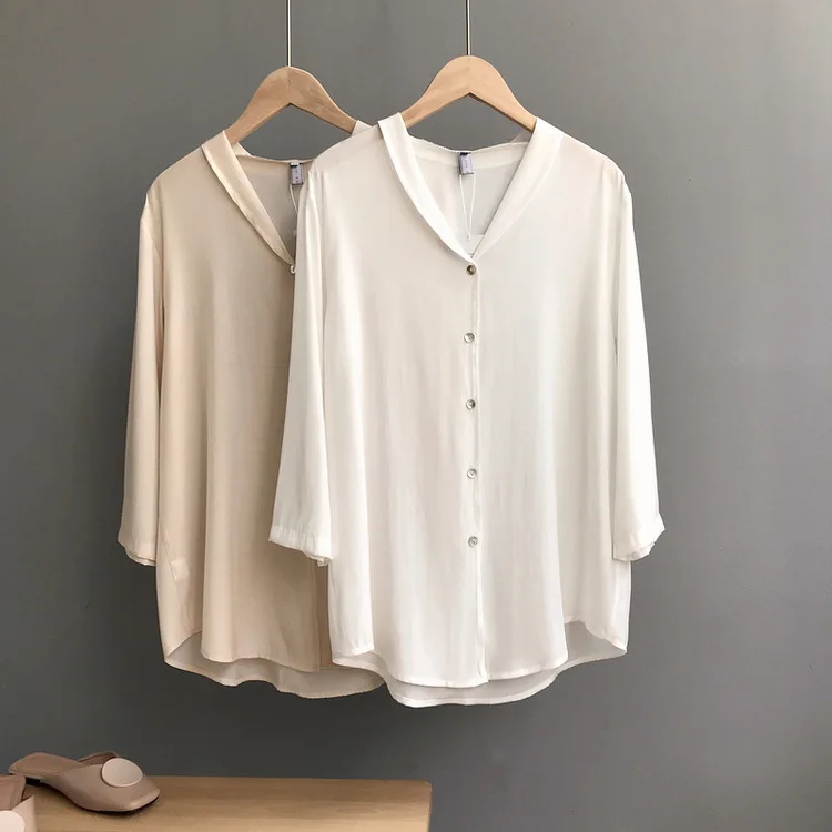 

Mooirue Spring Summer 2019 Women Boyfriend Blusas Beige Turn-down Collar Long Blusas Feminina Boho Cardigan