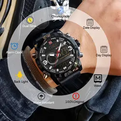 NAVIFORCE часы для мужчин Элитный бренд Военная Униформа спортивные часы для мужчин светодиодный, аналоговый, цифровой наручные часы мужской