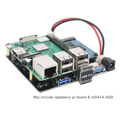 Raspberry Pi X852 V1.1 двойной mSATA SSD хранения Плата расширения с USB 3,0 джемпер для Raspberry Pi 3 Model B + (плюс)/3B/2B/ROCK64