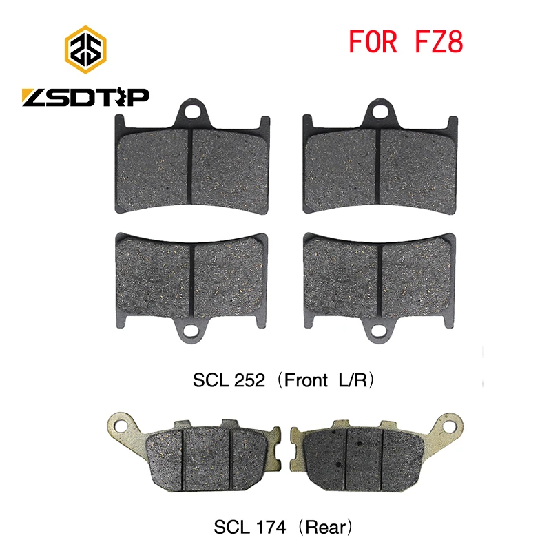 

ZSDTRP набор тормозных колодок для мотокросса, мотоциклетные задние и передние тормозные диски для Yamaha FZ8 2011-2015