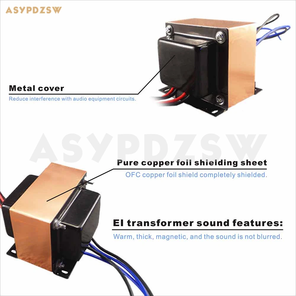 115V/230V OFC VA Трансформатор типа EI 18V * 2 с медной фольгой для усилителя звука