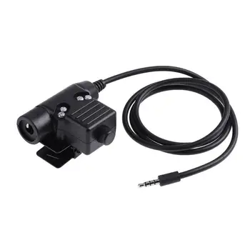 

80cm U94 Type PTT Cable Military Adapter Z113 Noise-reduction For Mobile Phone 3.5mm Plug Jack 2Pin