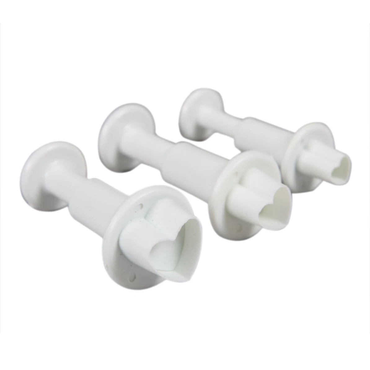 

Set of 3 Sugarcraft Heart Plunger Cutter by Embossing mold