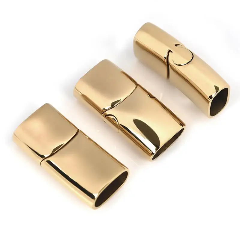 

1Set 316L stainless Steel Clasp Leather Bracelet Buckle Magnet Hook Gold Magnetic Clasps Jewelry Making DIY Accessories Findings
