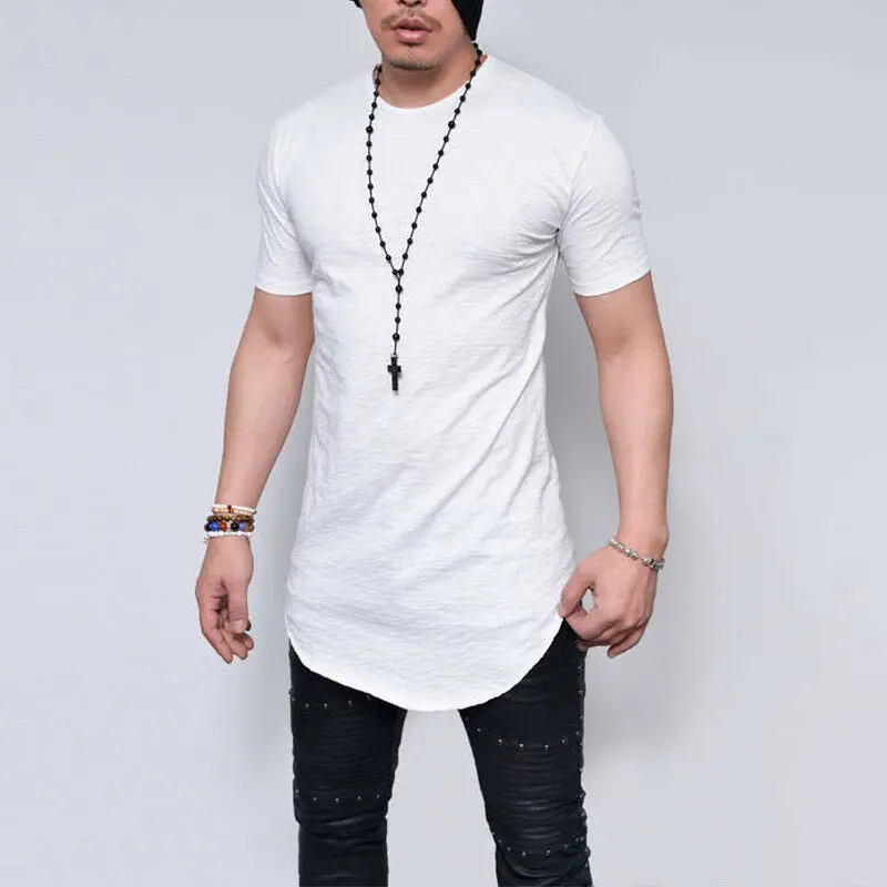 

2019 New Men's Slim Fit O Neck Short Sleeve Tee Shirts Male Cotton Casual T-shirt Tops Tees tshirt solid color tops