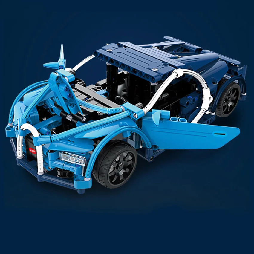 28CM RC Car Bugatties Model Building Blocks Set Rechargeable Battery 419pcs Brick Apply to Legoes LEPINS technic Toys Gift Boy