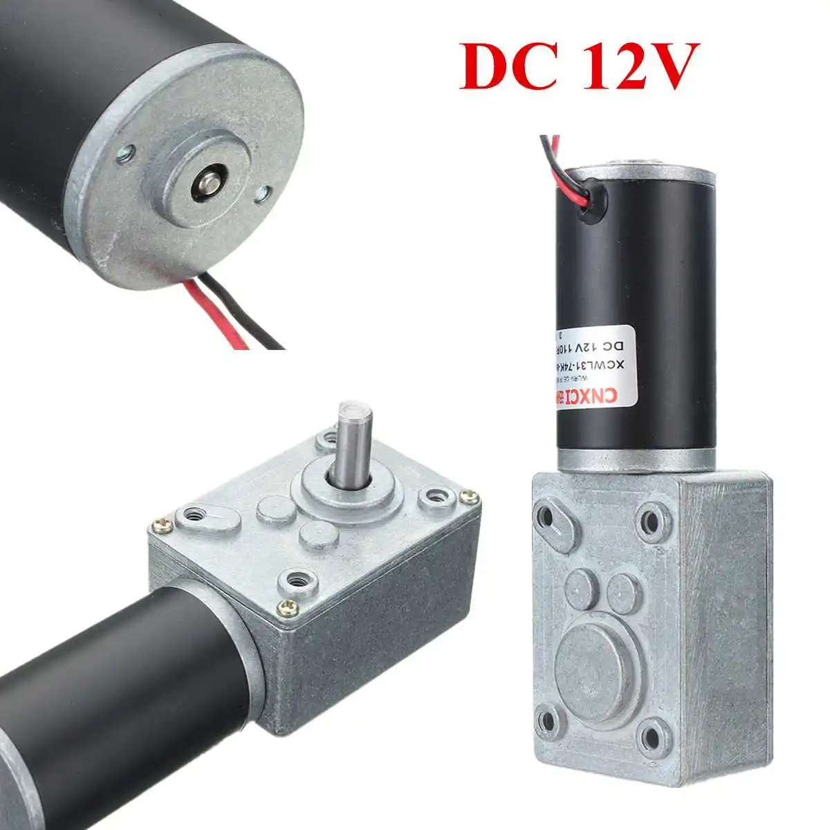 

DC 12V Motor High Torque Electric Power Turbo Reducer Worm Geared Reversible 10 Turn