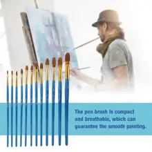 12 шт./компл. гуашь ручка нейлоновые волосы акварель Краски принадлежности художественные кисти Краски ing кисть Краски набор кистей