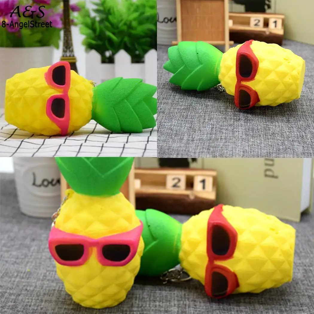 Ананас медленный рост Squishy снятие стресса рука запястье сдавливаемые игрушки
