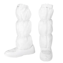 1 пара противоскользящая противостатическая обувь из белой сетки Пылезащитная длинная обувь безопасная безпылезащитная мастерская высокого качества