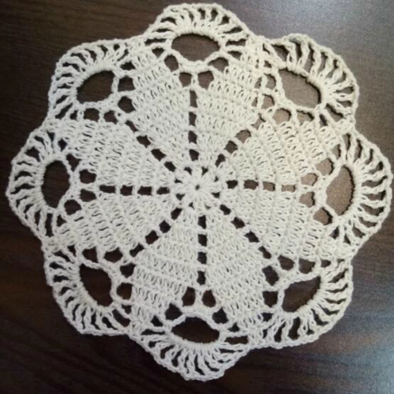 

Modern Handmade Lace Cotton Table Place Mat Cloth Crochet Placemat Tea Pad Christmas Dining Pan Coaster Cup Mug Doily Kitchen