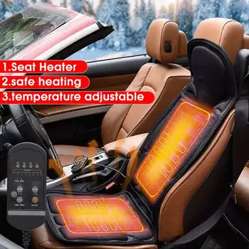 

12V Heated Car Seat Cover Multifunctional Car Chair Body Massage Heat Mat Seat Cover Cushion Neck Pain Lumbar Support Pad Back