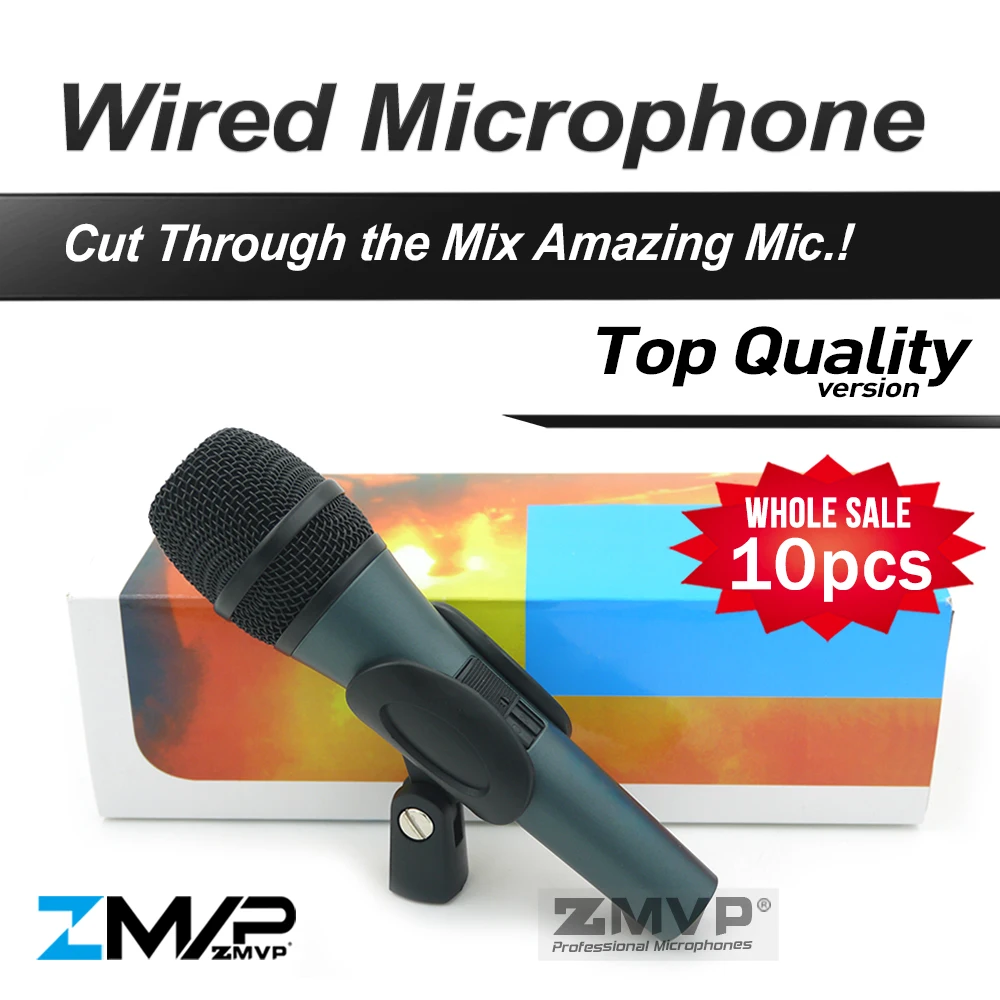 

10pcs Top Quality e845s Professional Live Vocal Wired Microphone e845 Karaoke Supercardioid Dynamic Microfone Microfono Mike Mic