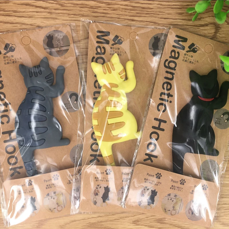 Магнитный крючок BalleenShiny для милых кошек гибкая щетка ключей гаджеты вешалка