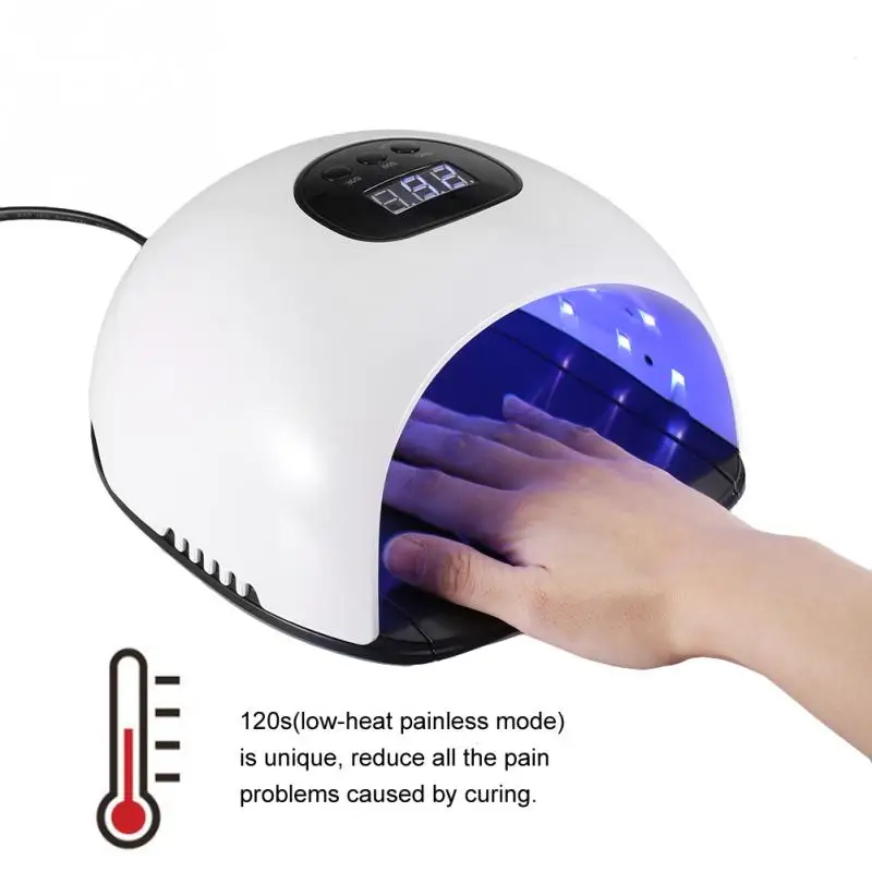 48W Smart Nail LED UV Nail Dryer Time Setting Digital Display Salon