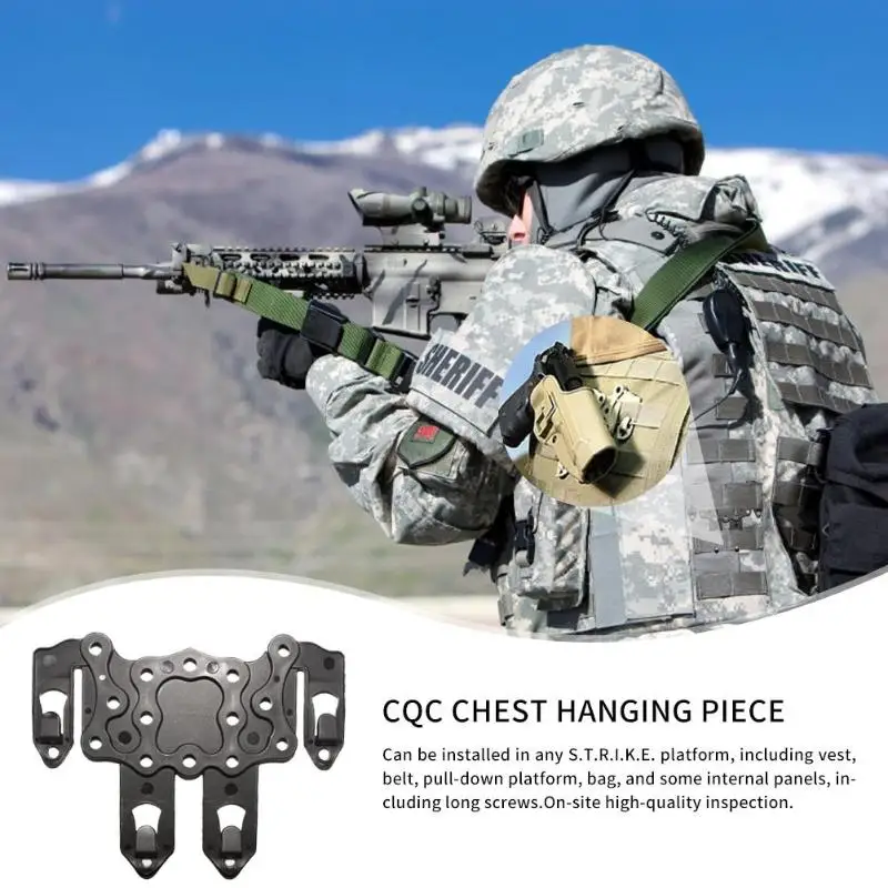 Жилет CQC груди висит Airsoft ударная платформа Molle Портативный пластиковая вешалка