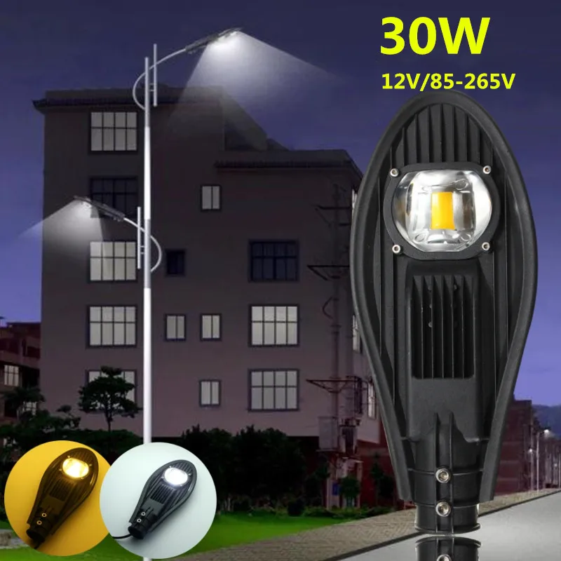 

Waterproof IP65 30W LED Street Light Garden Flood Light Spot Road Lamp Source Outdoor Lighting Yard Pure AC85-265V
