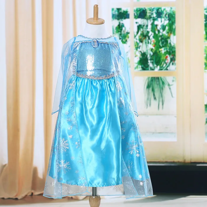

Kids Girl Snow Elsa Frozen Dress Costume Princess Tutu Party Dresses Cosplay Set
