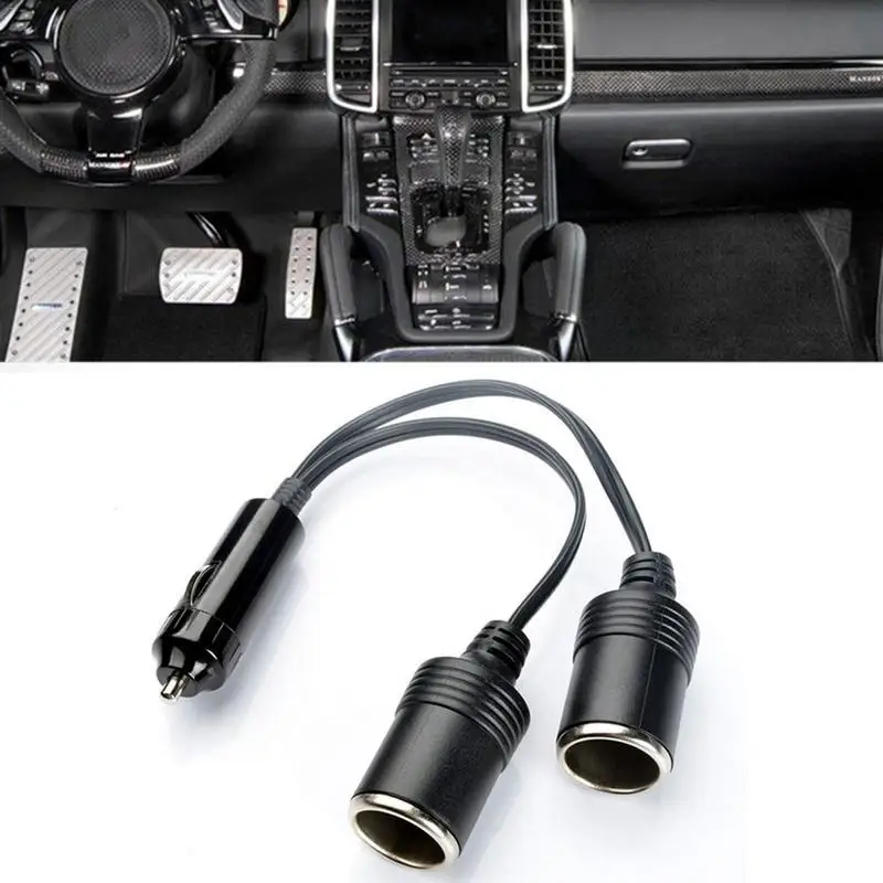 Dual Ports Car Cigarette Lighter Power Charger Adapter Female Socket Plug