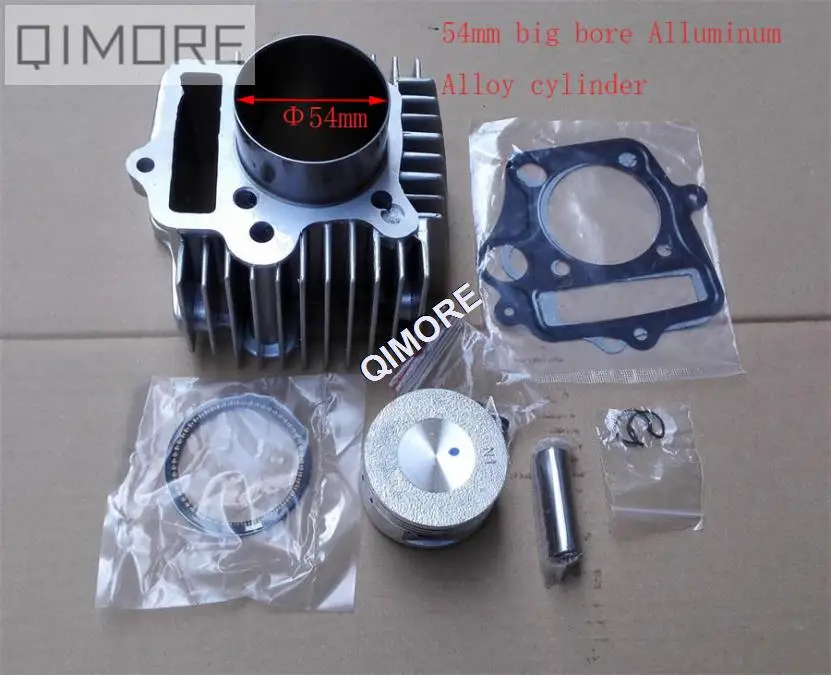 54mm 125cc Aluminum Alloy big bore kit / Cylinder set for Dirt Bike ATV