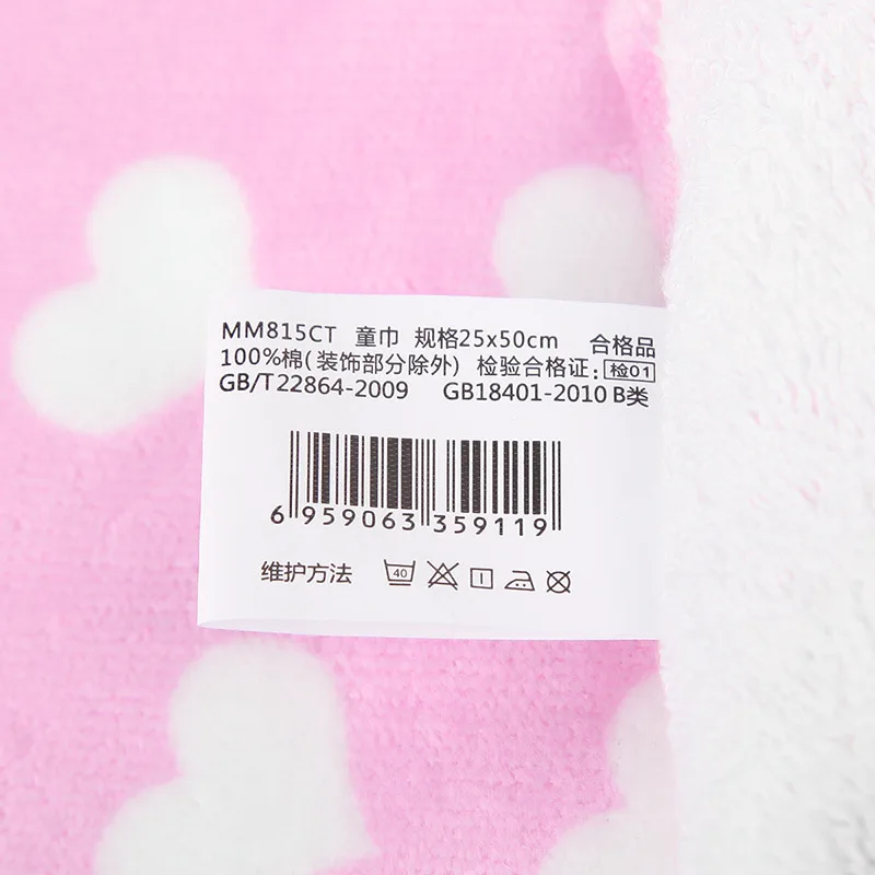 Детское полотенце Дисней, детское банное полотенце из чистого хлопка, мультяшное полотенце для мытья рук для новорожденных, мягкое полотенце для лица 25x50 см
