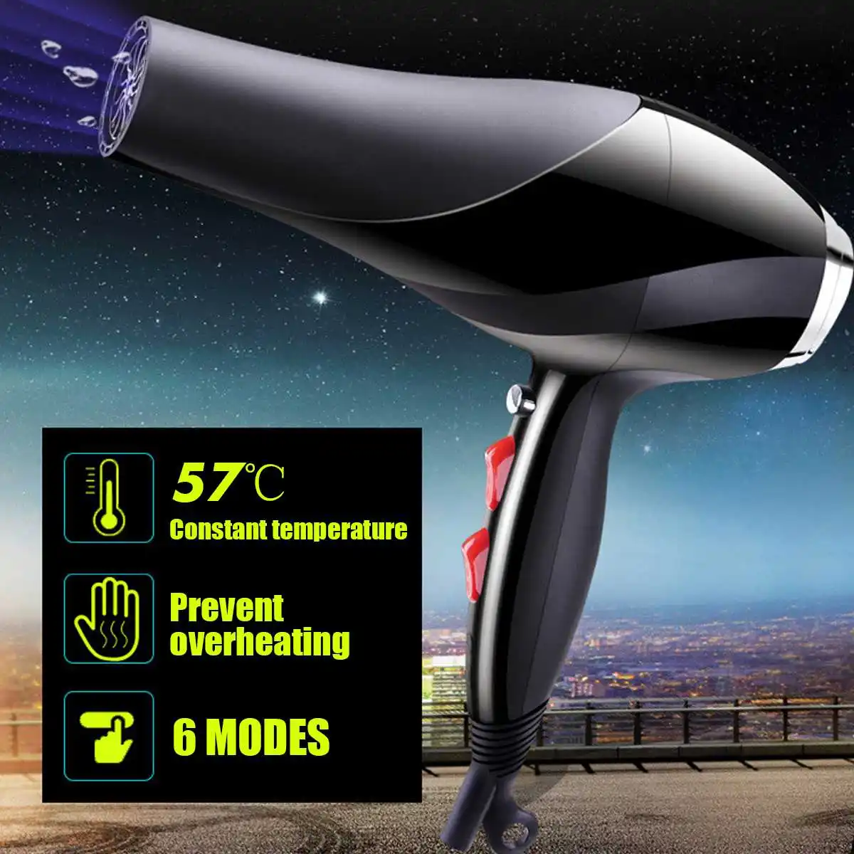 spesifikasi Profesional Rambut Hair Dryer Ion Blu Ray Yang Kuat 3000 W Panas Kecepatan Salon Blower