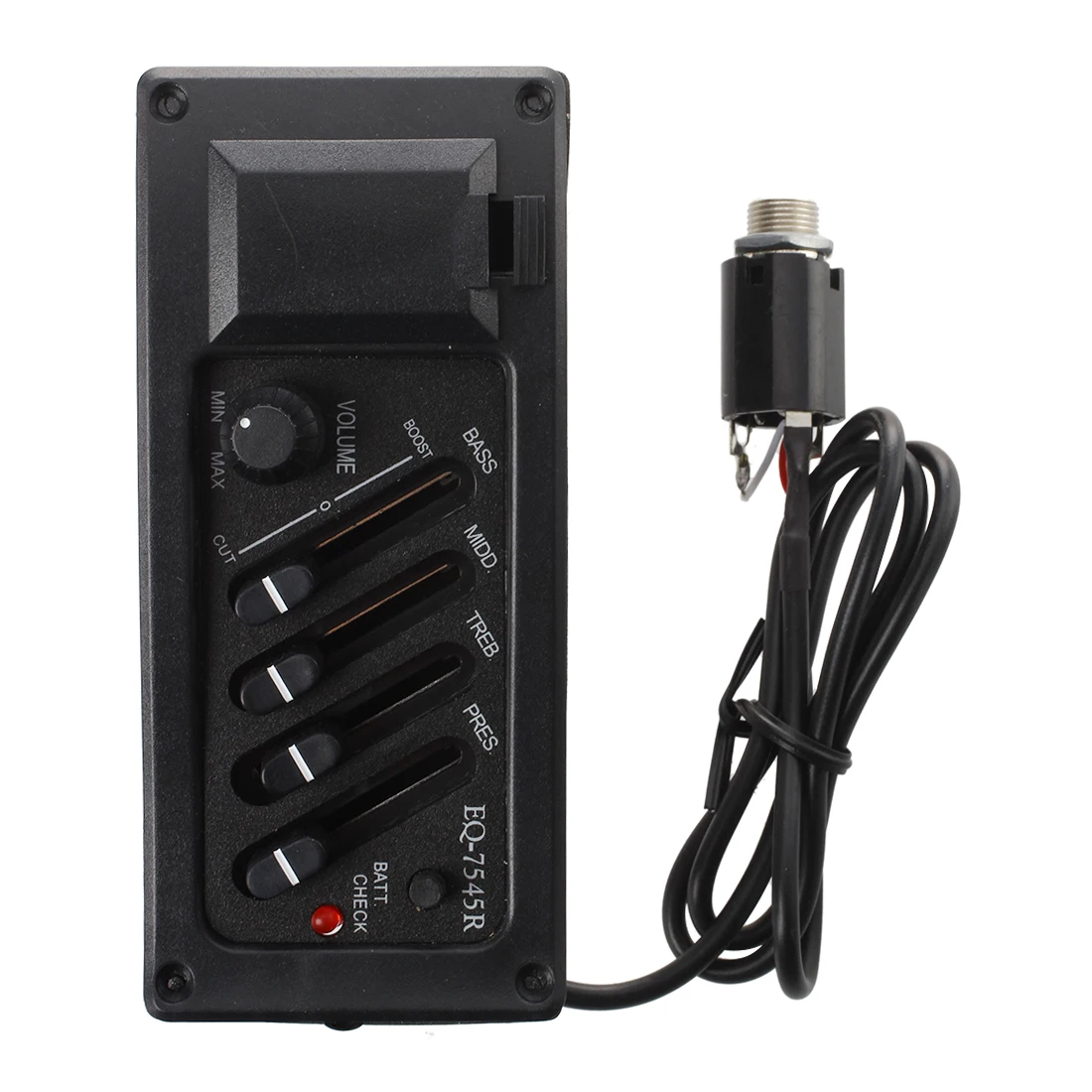 Полный комплект эквалайзера Pre-Amp plus звукосниматель для акустической гитара 7545R-4 полосы плюс управление Colume, поставляется с аккумуляторной коробкой